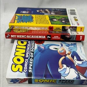 ✨SET of 3 Manga My Hero Academia # 1 & #7 and Sonic Comics Speed of Sound